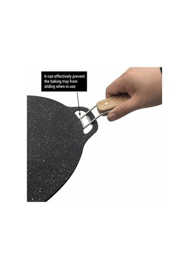 Besthome1 Stainless Steel Izgara Kaldırıcı, Ergonomik Ahşap Saplı, Barbekü Piknik Aletleri, Dayanıklı, Kolay Kullanışlı, Çok Re Çok Renkli