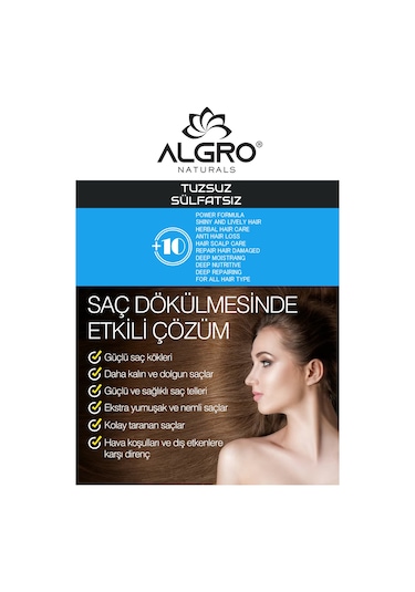 Algro Blueline Tuzsuz Saç Bakım Şampuanı 500 ML