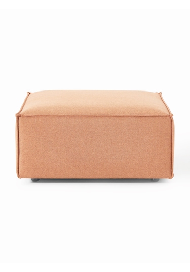 Most Mollis Kare Puf Silinebilir Kiremit Keten Kumaş Yumuşak Süng