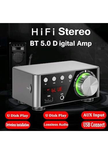 Jms Hıfı Bt5.0 Dijital Amplifikatör Mini Stereo Ses Amp 100w Çift Kanallı Ses Gücü Ses Alıcısı