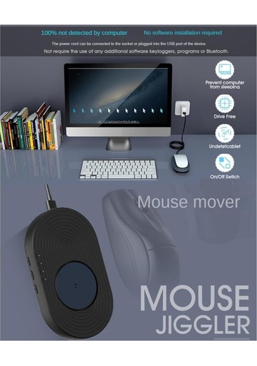 Ximistore9 Maus Hareketlendirici Bilgisayar Uyku Modundan Koruma Otomatik Hareketle Ekran Kilidini Engelleme