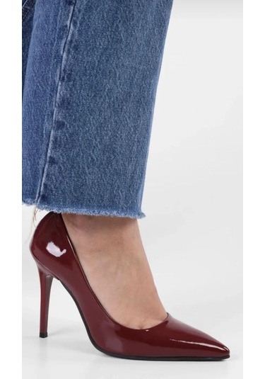 Asya Kadın İnce Topuklu Stiletto Ayakkabı Pudra Rugan