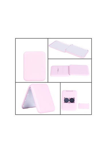 Vkemall Led Işıklı Çift Taraflı El Aynası, 2x Büyütme Özelliği, Pilli, Taşınabilir, Beyaz, Günlük Kullanıma Ideal 85x64x12.5mm Beyaz