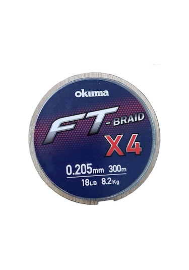 Okuma Ft-*4 Braided Line 300 mt Grey Örgü İp 0,235mm