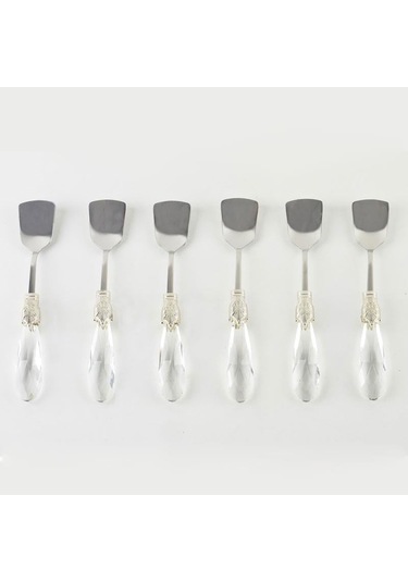 Diamond 6 Parça Tatlı Ve Dondurma Kaşığı Gümüş