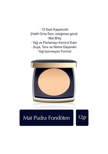 Estee Lauder Double Wear Stay-in-Place Mat Pudra Fondöten - 2C2 Pale Almond -  12 G