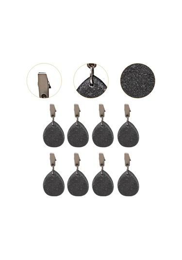 Homyl 8x Masa Örtüsü Ağırlıkları Yemek Masası Bahçe İç Siyah 4 Cm