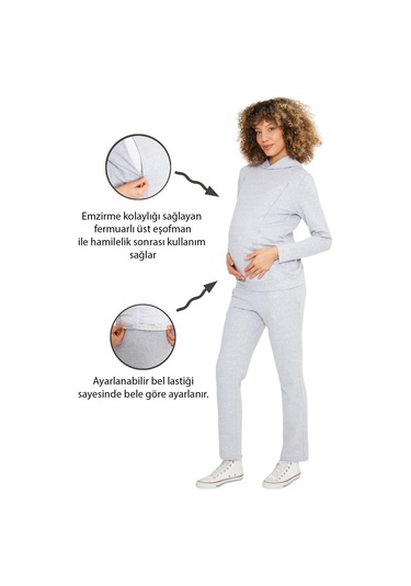 Luvmabelly - Myra8700 - Hamile Ve Emzirme Eşofman Takımı