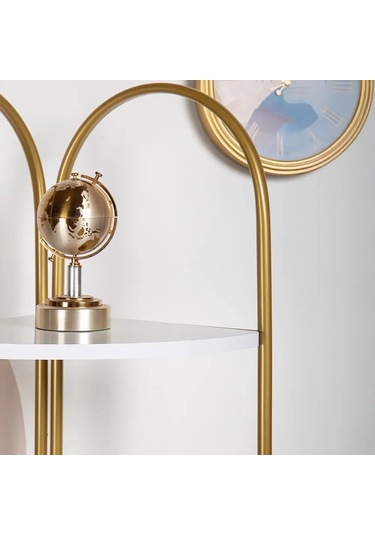 Artemis Gold Metal 4 Katlı Kitaplık Gold