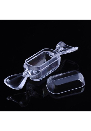 10 Adet/set Mini Plastik Şeffaf Şeker Kutusu Düğün Bebek Partisi Dekorasyonu İçin Sevimli Şeker Şeklinde Saklama Kabı Pembe