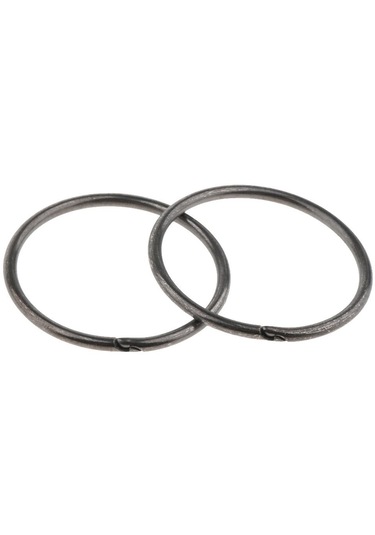 Homyl 10 Adet Bölünmüş Anahtarlık Yüzük Gevşek Siyah-38mm Siyah-38mm