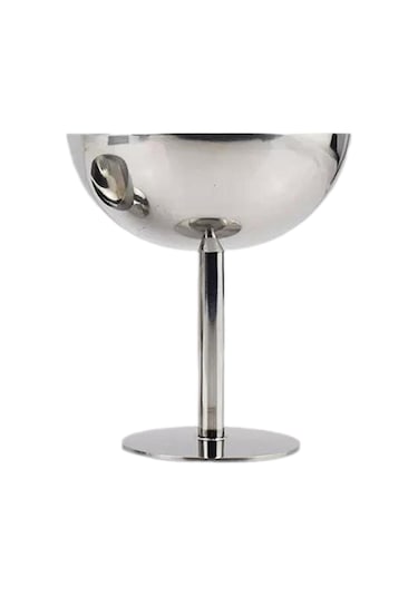 Homyl Paslanmaz Çelik Dondurma Fincan Tatlı Parti Bebek 11cm Gümüş