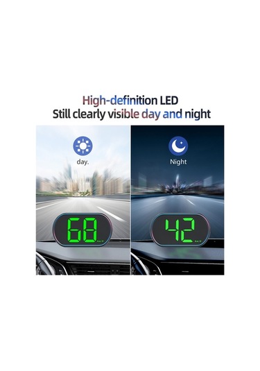 Novahub Araclar Icin Hud Gps Hiz Göstergesi: 3 Inç Buyuk Ekran, Tak Çalıştır, Km/h Veya Mph, Siyah, Beyaz Yeşil