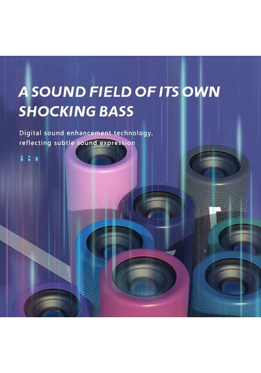 Ekstra Bass Bluetooth Hoparlör Speaker 2000mah Ip65 Yeşil