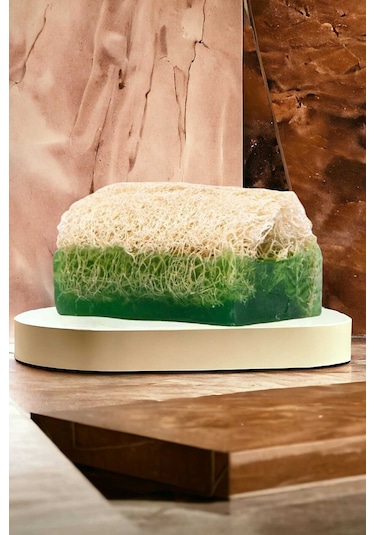 %100 El Yapımı Doğal Kabak Lifli Aloe Vera Sabun 120 Gr