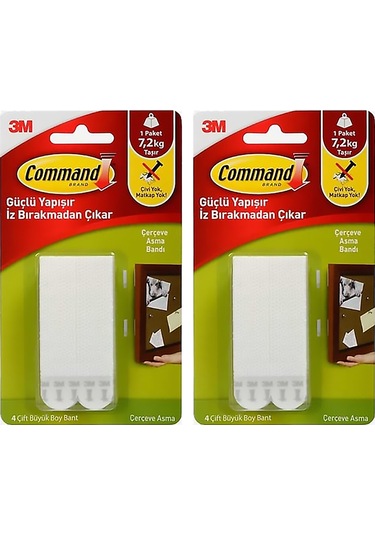 3m 17206 Command Büyük Boy Cırt Bant 2 Paket