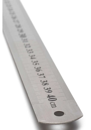 Paslanmaz Çelik Cetvel 40cm Metal