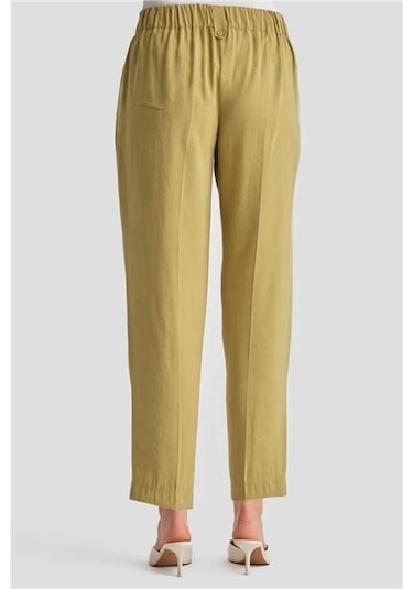 Armine Düğmeli Modal Pantolon 24k2621 Zeytin Yeşil