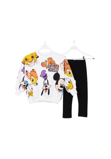 Karakterli Kız Çocuk Sweatshirt Beyaz