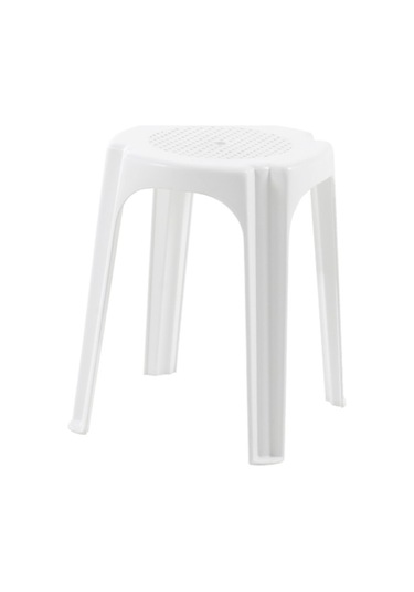 Papatya İnci Plastik Tabure - Bahçe Balkon Taburesi