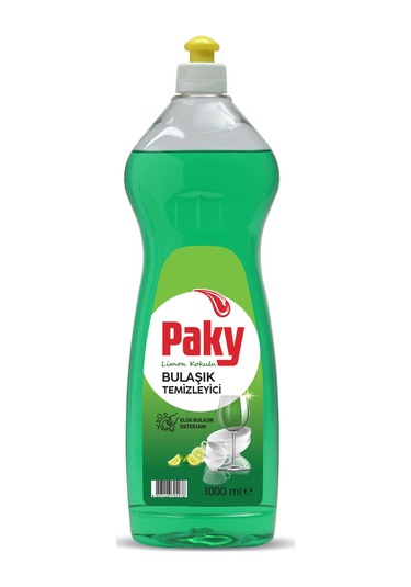 Paky Limon Kokulu Elde Bulaşık Deterjanı Yeşil Push Pull 1 L