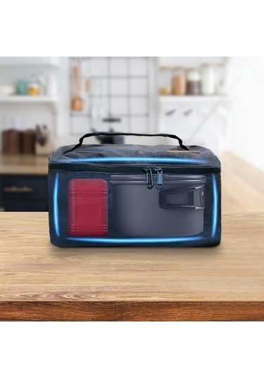 Ebitda Açık Alan Kampı Mini Ocak Depolama Çantası - Taşınabilir Gaz Ocağı Poşeti - Oxford Kumaş - Koyu Gri - Kullanışlı Taşıma Çantası Koyu Gri