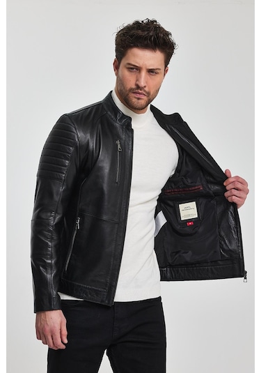 Frank Siyah Deri Mont 001