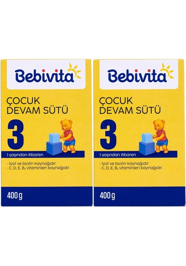 Bebivita 3 Bebek Sütü 400 G 2'li Set