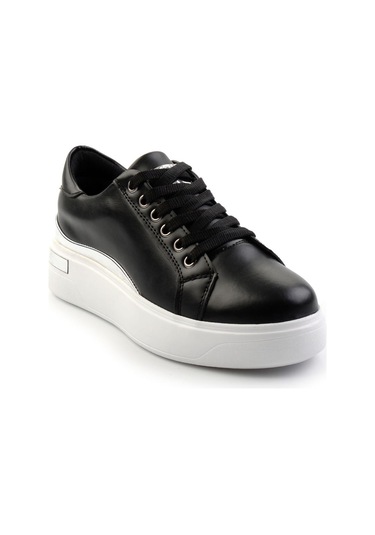 Siyah Lame Kadın Sneaker K01179001409 Siyah