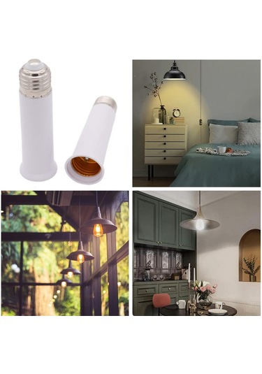 Maiyame E26 Ampul Tutucu Uzatıcı 3'lü Set - Isı Dayanıklı Pbt Malzeme, 60w, 250v, 12cm Uzunluk, Ev Ve Ofis Işık Uyumlu