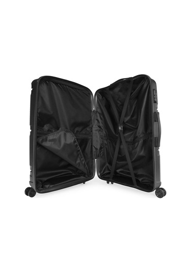Wexta Wx-pp13 Carbon Siyah Kabin Boy Polipropılen Valiz Siyah
