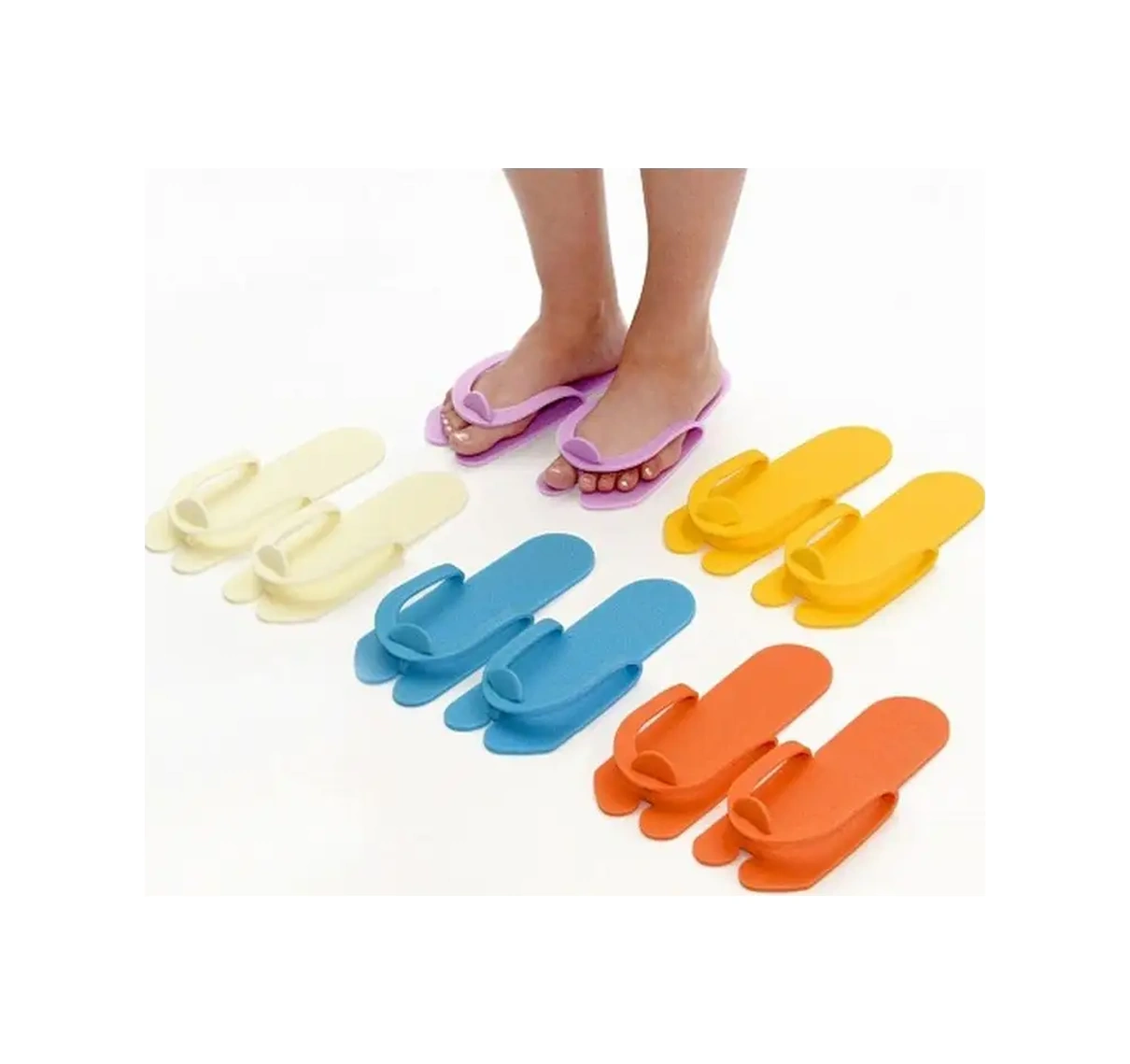 Cistov'e Terlikler Parmak Arası Terlikler Tek Kullanımlık 25 Çift 5 Mm 24441585