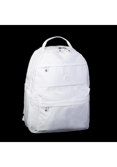 Nas Bag Extra Hafif Su Geçirmez Çok Gözlü Waterproof Unisex Sırt Çantası 30x40 Cm Beyaz