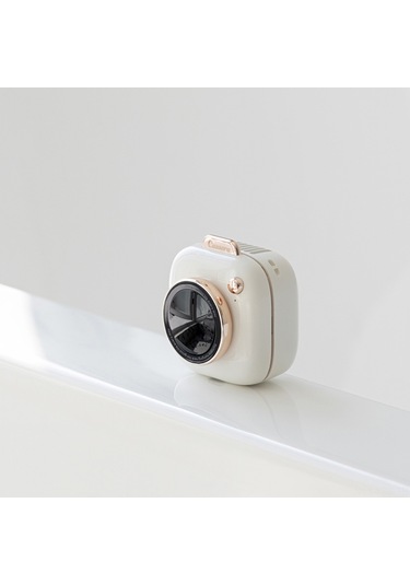 Fosenze Usb Şarjlı Boyun Tipi Mini Kamera Görünümlü El Serinletme Cihazı, 3 Kademeli Ayarlanabilir Rüzgar Hızı Beyaz