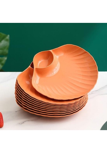 Mavi Kurutulmuş Meyve Tabağı Anti-damla Kabuk Şekli İstiflenebilir Kırılmaz Zarif Paket Gıda Düz Renk Gıda Sınıfı Malzemeleri