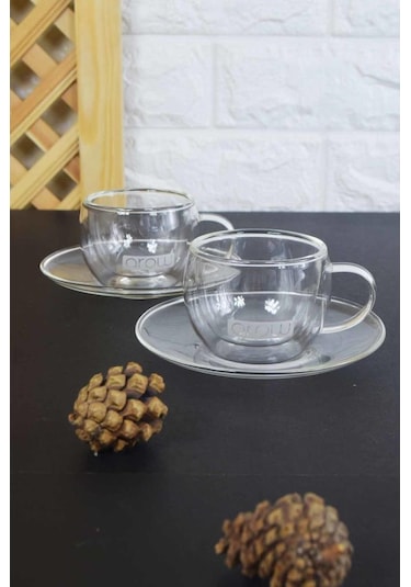 Arow Çift Cidarlı Kahve Takımı 2 Kişilik Tr-1692