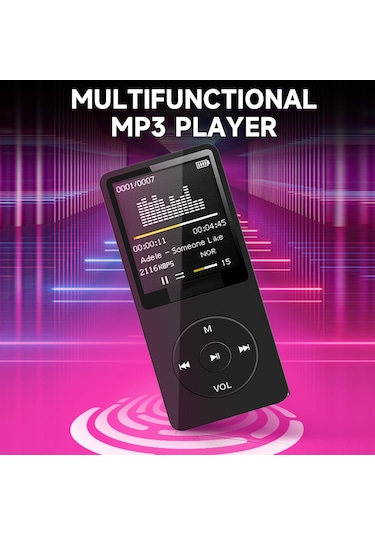 Kangvka 1.8 İnç Tft Ekranlı Taşınabilir Mp3 Çalar - Mikrofonlu Kayıt, Radyo Ve Video Desteği, Hafif Tasarım, Beyaz