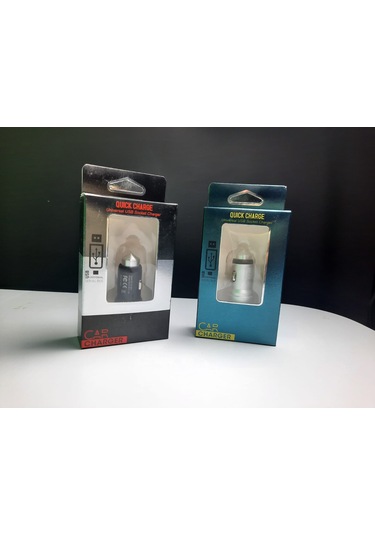 Araç Hızlı Şarj Aleti Oto Çakmaklık Araba 2.4A Usb Çift Girişli Siyah