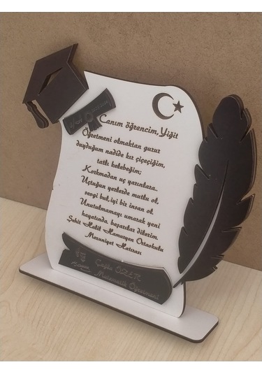 Mezuniyet Hatırası Plaket Kişiye Özel İsim Yazılı Gönderilecekt