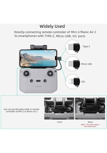 Novahub 30cm Usb-c Kablo - Djı Mini 2/air 2/osmo Pocket Ve Akıllı Cihazlar İçin Hızlı Şarj Ve Veri Aktarımı