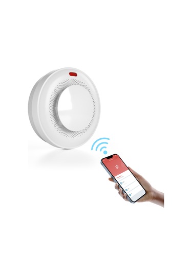 Youmex Tuya Wifi Duman Alarmı, Akıllı Telefon Uygulaması İle Uzaktan Kontrol, 360 Derece Algılama, Yüksek Ses Seviyesi Pil Dahil Değil A600w