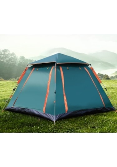 Shufa Tam Otomatik Su Ve Rüzgar Geçirmez Gölgelikli Tenteli 4-6 Kişilik Kamp Çadırı 240 240 155cm Koyu Yeşil