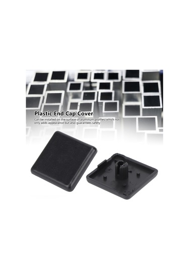 Yaozixa 50 Adet Siyah Plastik Uç Kapak, 2020/3030/4040 Standart Alüminyum Profil İçin Güvenli Ve Estetik Kaplama Siyah