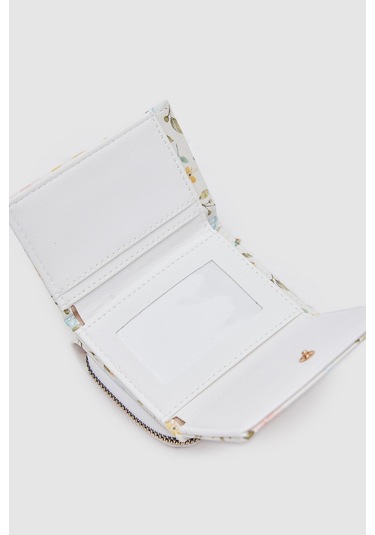 Çiçek Desen Bayan Cüzdan - Ol-1059 Siyah