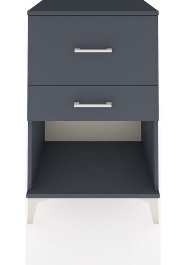 Hyperion Komodin 2 Çekmeceli 60x44x96 Antrasit-antrasit Antrasit