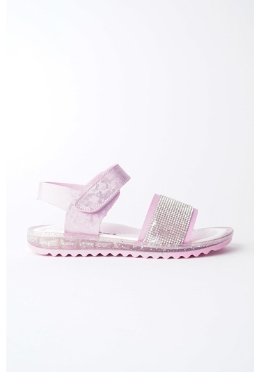 Muggo Winnie Garantili Günlük Ortopedik Hafif Taban Taşlı Ve Cırtlı Kız Çocuk Sandalet 001