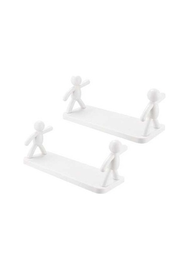 Besthome1 İlginç Figür Vakumlu Duş Rafı, Modern Pratik Beyaz Beyaz