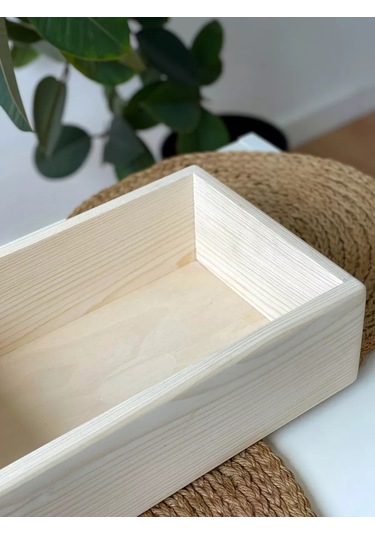 L.dom Mutfak İçin Dekoratif Ahşap Baharat Saklama Kutusu 194593514 Beyaz Kum