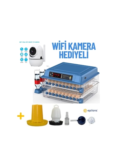 Tam Otomatik 120 Yumurta Kapasiteli Kuluçka Makinesi - Civciv Kaz Hindi Ördek İçin Wifi Kameralı Yed