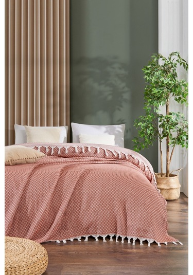 Rebeka Kiremit Alice Model Çift Kişilik Pike 200x230 Bordo